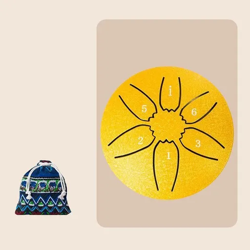 Ethereal Drum, Paw‑Shaped Gold (Sheet Music + Mallet + Storage Pouch)