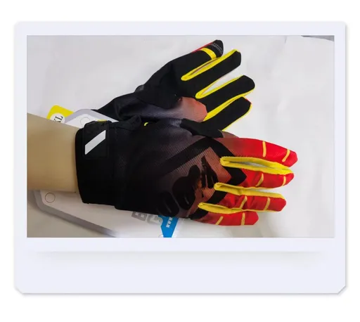 LOHAS FOX Cycling Gloves Nylon Wear Resistant Long. Black red xxl