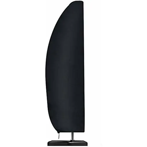 210D Oxford Fabric Parasol Cover Water Resistant Windproof Uv Resistant Tear Resistant Extra Large With Zipper Black