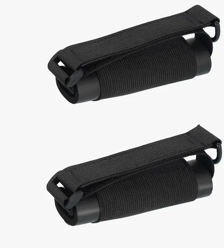 2pcs Disabled Eating Aids Utensil Holders Eating Assistance Hand Cuff for Holding Spoon, Fork, Cutlery Adjustable Nylon Gripping Strap for Limited Mobility, Weak Grip,