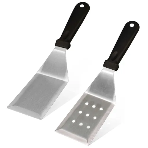 Metal Spatfor Cooking Cast Iron, 2pcs Griddle SpatHeavy Duty Stainless Steel SpatSet, Flat Grill SpatFish Burger SpatTurner for Kitchen Use
