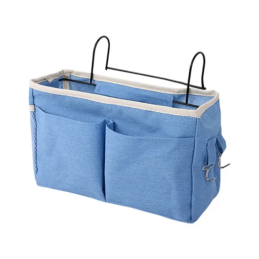 Jierger Bedside Caddy Hanging Bed Organizer Storage Bag Pocket for Bunk and Hospital Beds, College Dorm Rooms Baby Bed Rails, Camp 4 Pockets One Size Z-D 2PCS