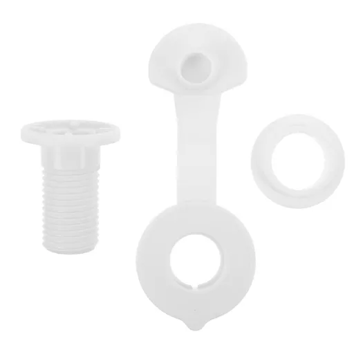 Threaded White Cooler Drain Plug Replacement Leakproof Durable Insulated Drain Stopper for Outdoor Use