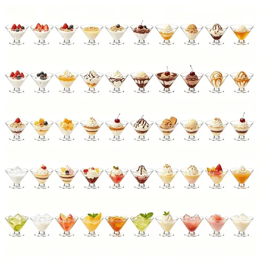 Disposable Plastic Cups 5 oz Set of 50 - Clear Cocktail Glasses for Whiskey Champagne - Small Dessert Cups for Ice Cream Parfaits Milkshakes - Party Cups for Birthday Barbecue Weddings Indoor Outdoor