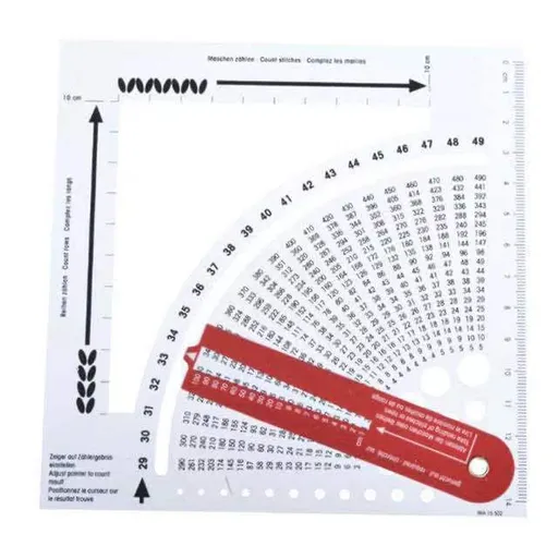 Knitting Gauge Converter Tool,Double-Sided Scale Knitting Stitch Calculator and Counting Frame Ruler,Knitting