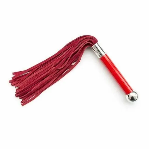 House Of Dasein Leather Flogger Spanking Whip Impact Play Bdsm Bondage Kink - Red
