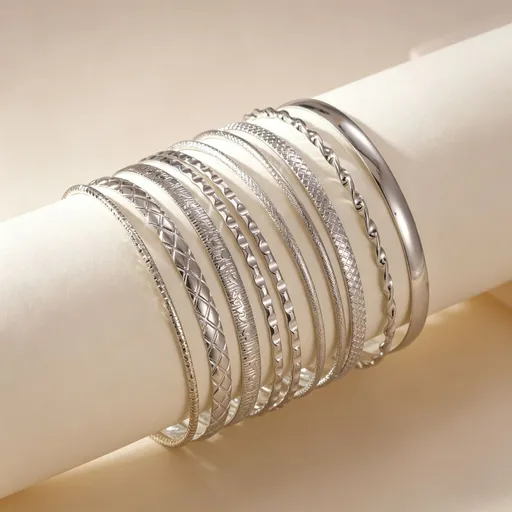 Minimalist Chic Irregular Bangle Set Women Stackable Bracelet Set h921 for Christmas Gifting