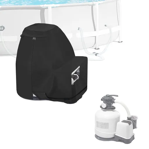 Sand Filter Pump Covers,420D Waterproof Fabric Sand Pool Filters Cover,Suitable for Most Sands Filter Pump on Market (Black)
