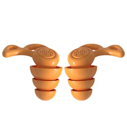Ear Plugs for Noise Reduction Perfect Fit Soft Silicone Reusable Earplugs for Noise Reduction Hearing Protection (Orange)