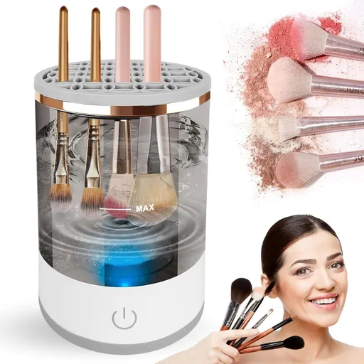 Electric makeup brush cleaner - A special device for thoroughly cleaning all types of brushes - Multifunctional beauty brush cleaner - A device for disinfecting and cleaning makeup brushes