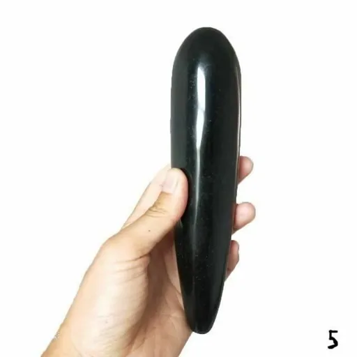 House Of Dasein Natural Black Obsidian Massage Wand Dildo Sex Toys Women - Black - Obsidian 5