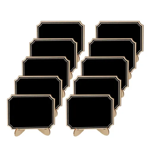 10pcs Kids Crafts Kids Arts and Crafts Message Board Signs Table Place Signs Mini Labels Table Top Decor Mini Chalkboard Stand