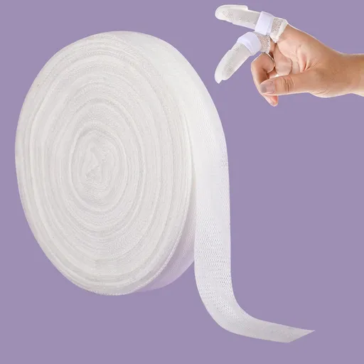 Finger Tubular Bandage, Net Wound Dressing Stretch Tubing Gauze Dressing Retainer Breathable Thumb Toe Covers for Wounds Finger Applicator and Splint, 1.5CM X 20M