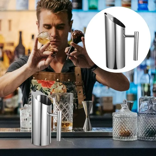 Polished Stainless Steel Pitcher Silver 1Set Beverage Mixing for Kitchen