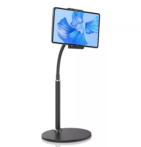 Adjustable Floor/Desk Stand Bed Lazy Mount Holder Arm Bracket For Phone Tablet - 12-18cm Black(Desk Stand)