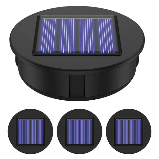 Solar Light Replacement Top Parts 4 Pack, 3.15 Inch LED Warm White Waterproof Kit for Hanging Lanterns, Waterproof Design