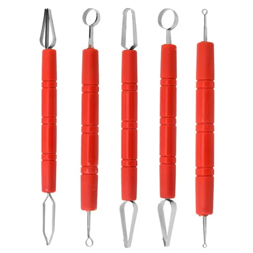 5 Pieces Fruit Carving Tool Fruit Sculpting Tool Stainless Steel Clay Sculpting Tool Pottery Sculpting Tool Clay Carving Tool Pottery Carving Tool Clay Molding Tool Pottery Molding Tool