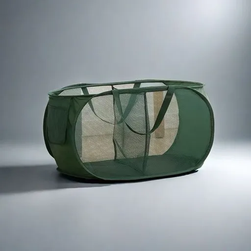 Green 2‑Compartment Horizontal Laundry Hamper 2 PCS, Christmas Practical Household Gift