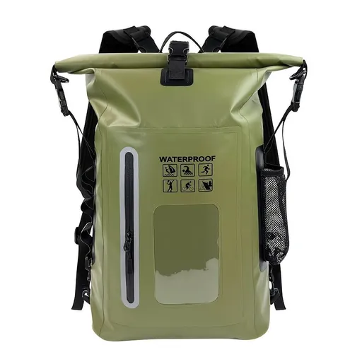 waterproof backpack, dry-wet separation, outdoor sports backpack, fishing backpack, camping backpack, canyoning backpack, swimming backpack, rafting backpack, waterproof gear, Australia outdoor backpack, hiking backpack water resistant - army green -