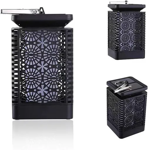 4-Pack Solar Garden Stake Light with Floral Pattern: 12 LED Outdoor Decorative Light with Multiple Mounting Options