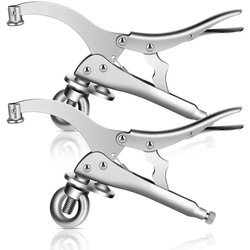 2 Pieces Drill Press Locking Clamp Fix Clamp Drill Press Vise Bench Clamp Woodworking Vise Welding Clamp Drill Press (9 Inch)