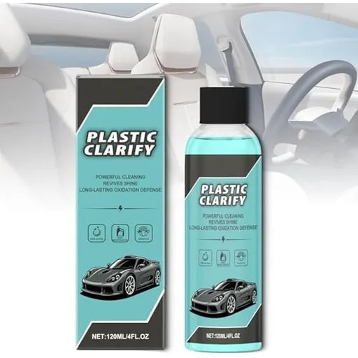 Plastic Clarify For Cars, Waterless Spray Wax, All-In-One Detailer For Car Interiors & Exteriors, Plastic Rubber Leather Restorer For Cars 120 ML
