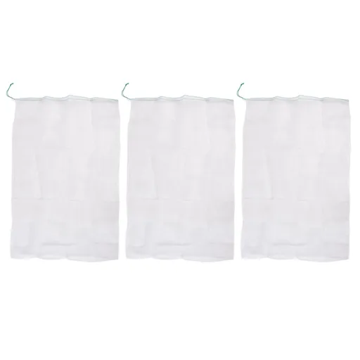 3Pcs Garden Plant Netting with Green Drawstring Potted Plant Fruit Tree Protector Insect Birds Prevention105x140cm / 41.3x55.1in