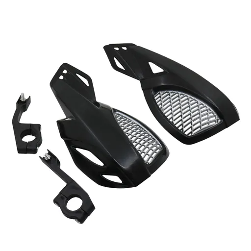 Protect Motorcycle Handlebars Motorbike Handguard Abs White 1 Pair 24.00X12.00X5.00CM Black