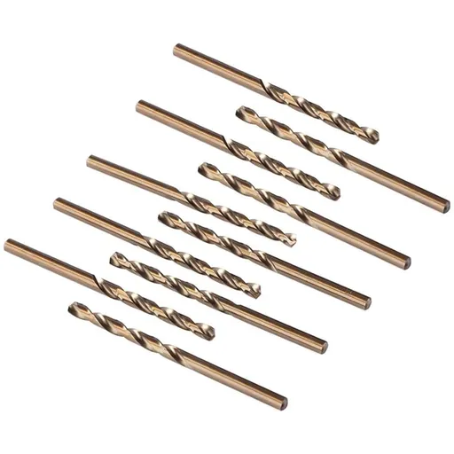 10 pcs M35 Hss Cobalt Drill Bit Set, Steel Twist Drill Bit, Drill Diameter 0.8Mm