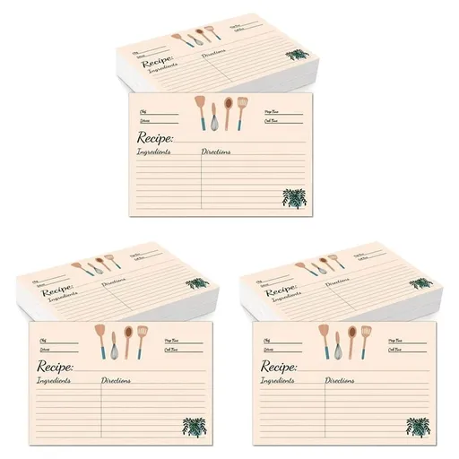 Recipe Cards 4X6Inches Set of 300 Double Sided Thick Cardstock Blank Recipe Cards for Mom, Sister, Daughter, Friend Gift