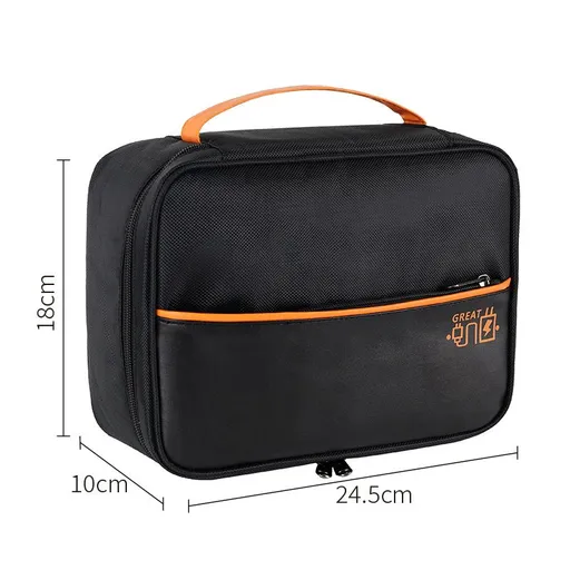 Bei Lian Data Cable Storage Bag Cube Polyester Travel Black 24.5*18*10cm