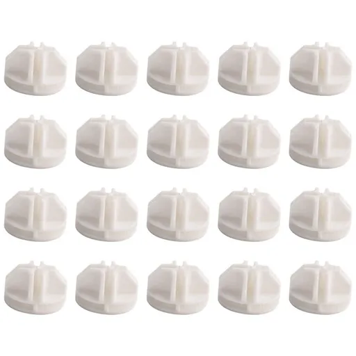 20 Pcs Grid Cube Connector Abs Connectors For Wire Storage Shelving (White)