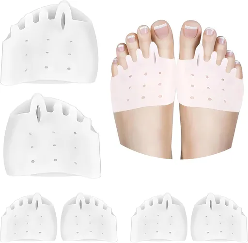 3 Pairs Metatarsal Gel Pads Ball of Foot Cushions Toe Separator Spacers Big Straighteners Bunion Corrector Cushion Mortons Neuroma Calluses Diabetic Feet Hammer Blisters -