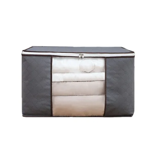 4Pcs Gray Quilt Storage Bag Organizer Large Capacity Breathable House Moving Clothes Packing Bag