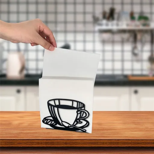 Napkin Holders for Table, Black Farmhouse Kitchen Cocktail Dining Paper Napkin Holder, Stainless Steel Napkin Dispenser Holder