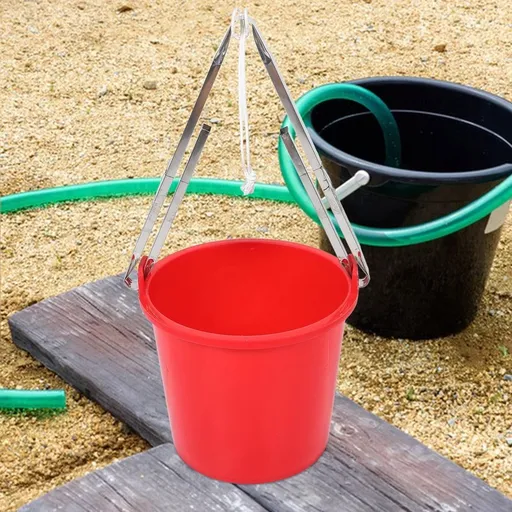 Plastic Cleaning Bucket with Comfortable Grip Handle for Household, Outdoor, and Utility Use