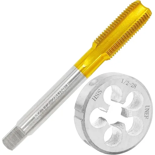 Professional 1/2 28UNEF Thread Tap And Die Set Suitable For Drill Press