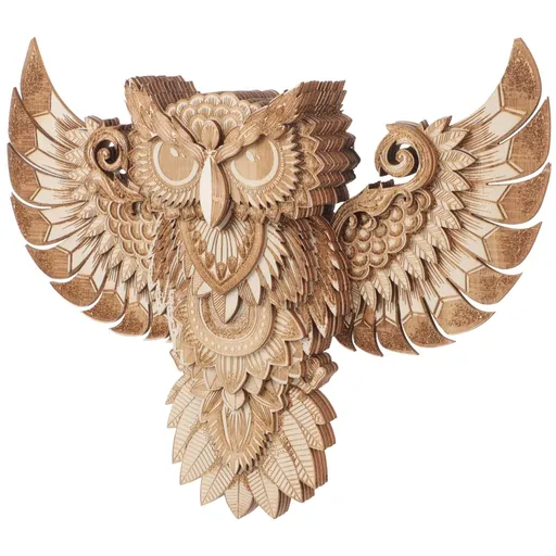 Wood Owl Wall Decor Hand Carved Wood Owl Decor Rustic Owl Statue Wall Plaque Hanging Home Decor Accent Art Unique Sculpture Decoration