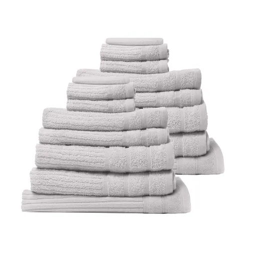 Royal Comfort 16 Piece Egyptian Cotton Eden Towel Set 600GSM Luxurious Absorbent - Sea Holly