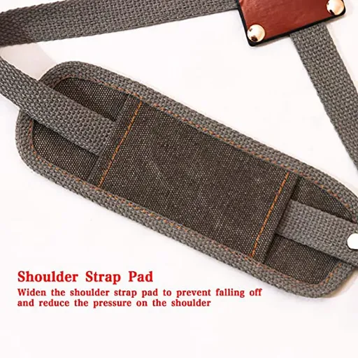 Woodworking Apron Heavy Waxed Canvas Work Aprons for Men Women with Cross-Back Adjustable Strap for workshop, woodworking