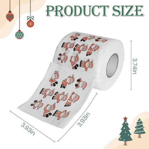 Christmas Decorations 3-Ply Facial Tissue Roll Toilet Tissue Toilet Paper Rolls Soft Face Tissue Bathroom Tissue Toilet Paper Bulk