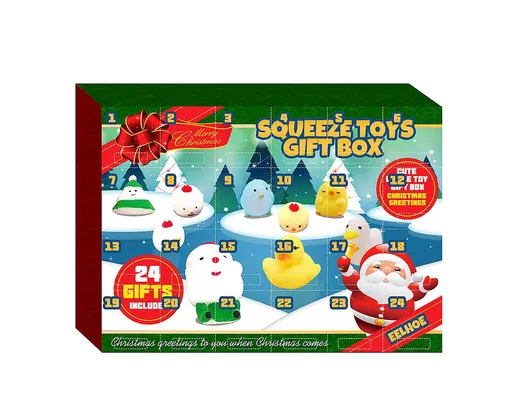 24 Days of Christmas Blind Calendar Christmas Squeeze Gift Box