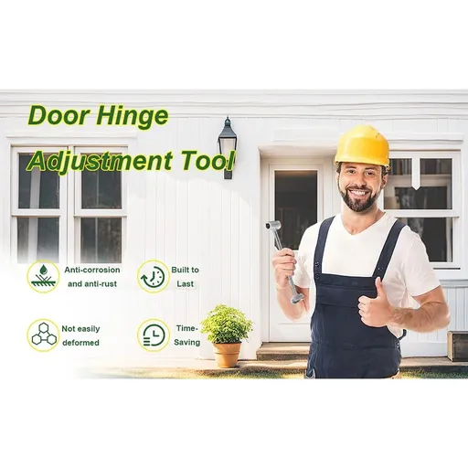 Door Hinge Adjustment Tool – High-Strength Alloy Door Alignment & Hinge Corrector Tool for Precise Door Positioning, Noise Reduction & Smooth Closing (Home Use), 14-19mm
