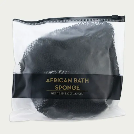 African Exfoliating Bath Net Sponge Long Lasting Body Scrubber Shower Loofah Mesh Sponge-Black