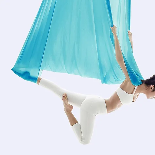 Yoga Aerial Silk Kit Anti-Gravity Hammock 5x2.8m Nylon Sling for Pilates and Strength Training