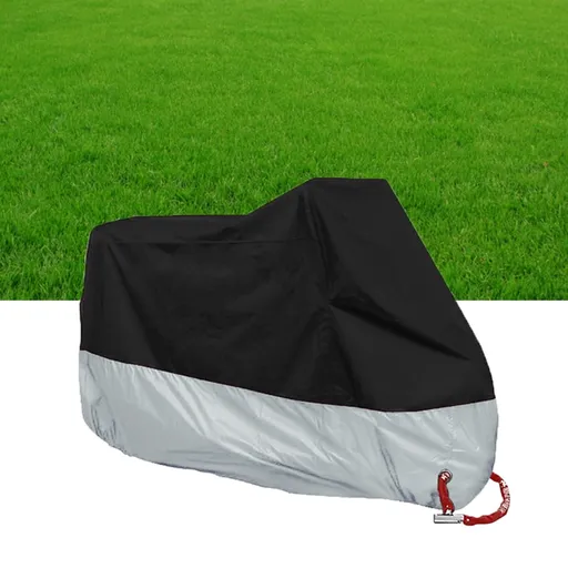 Motor Scooter Cover Waterproof Outdoor Motorbike Cover Silver 1Pcs