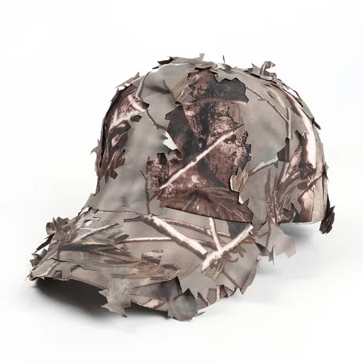 Brown 3D Leaf Camouflage Baseball Cap – American-Style Outdoor Tactical Hat for Hunting, Camping & Survival