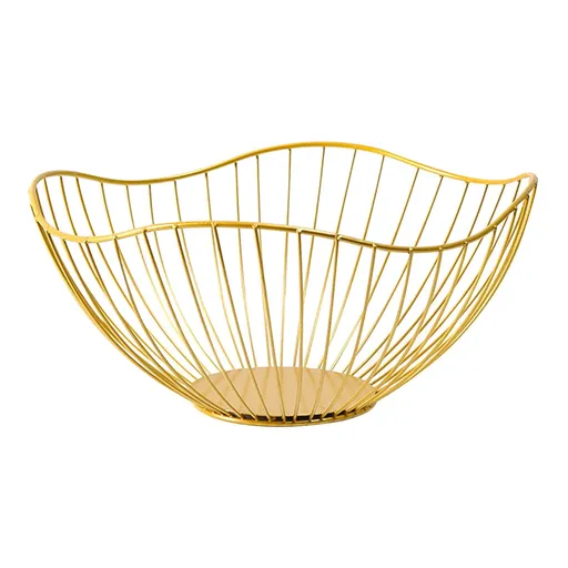 Fruit Plate , Modern Creative Single Tier Dish Wire Fruit Vegetables Bread Decorative Stand Serving Bowls Basket Holder Table Centerpiece Decorative Hold Vegetables Bread Sn GD2A