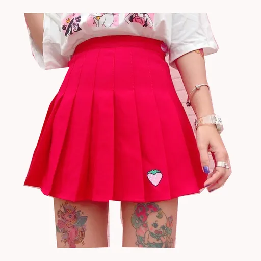 Hod Health & Home Strawberry Tennis Skirt - Red - Xl