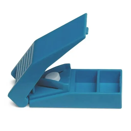 Pill Cutter Crusher Grinder Splitter with Storage Compartment 3 in 1 Blue 3.35 x 1.26 x 0.79